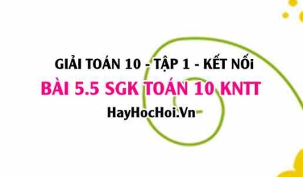 Bài 5.5 SGK Toán 10 tập 1 Kết nối tri thức
